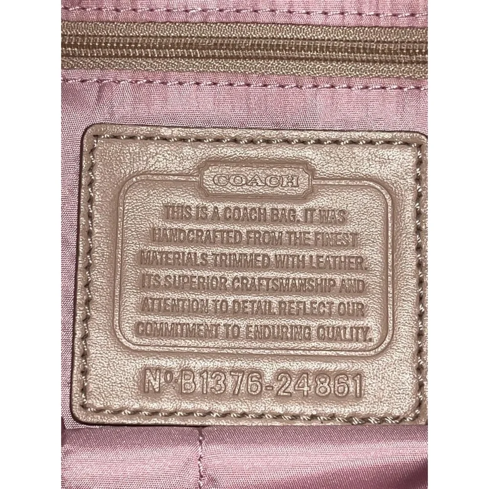 Coach Tan Pink Womens B1376-24861 Signature C Adjustable‎ Strap Crossbody Bag
